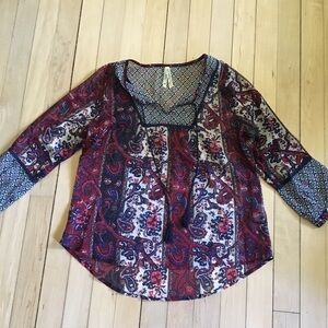 Girl Krazy paisley blouse size medium